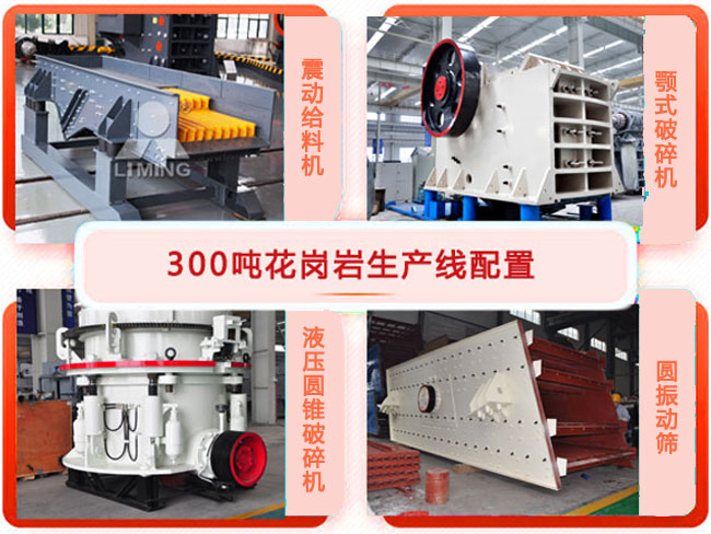 時(shí)產(chǎn)300噸花崗巖生產(chǎn)線設(shè)備配置