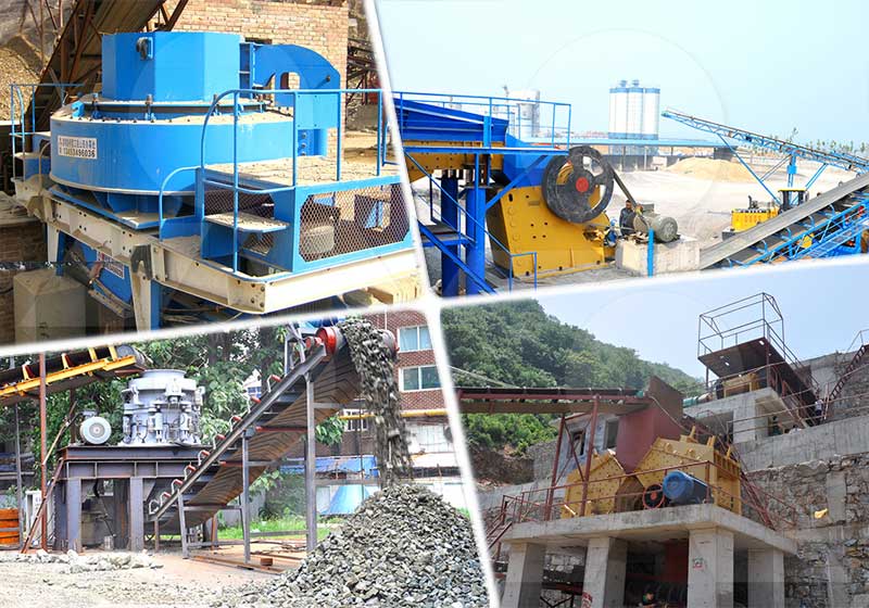 各種破碎設(shè)備加工現(xiàn)場(chǎng)